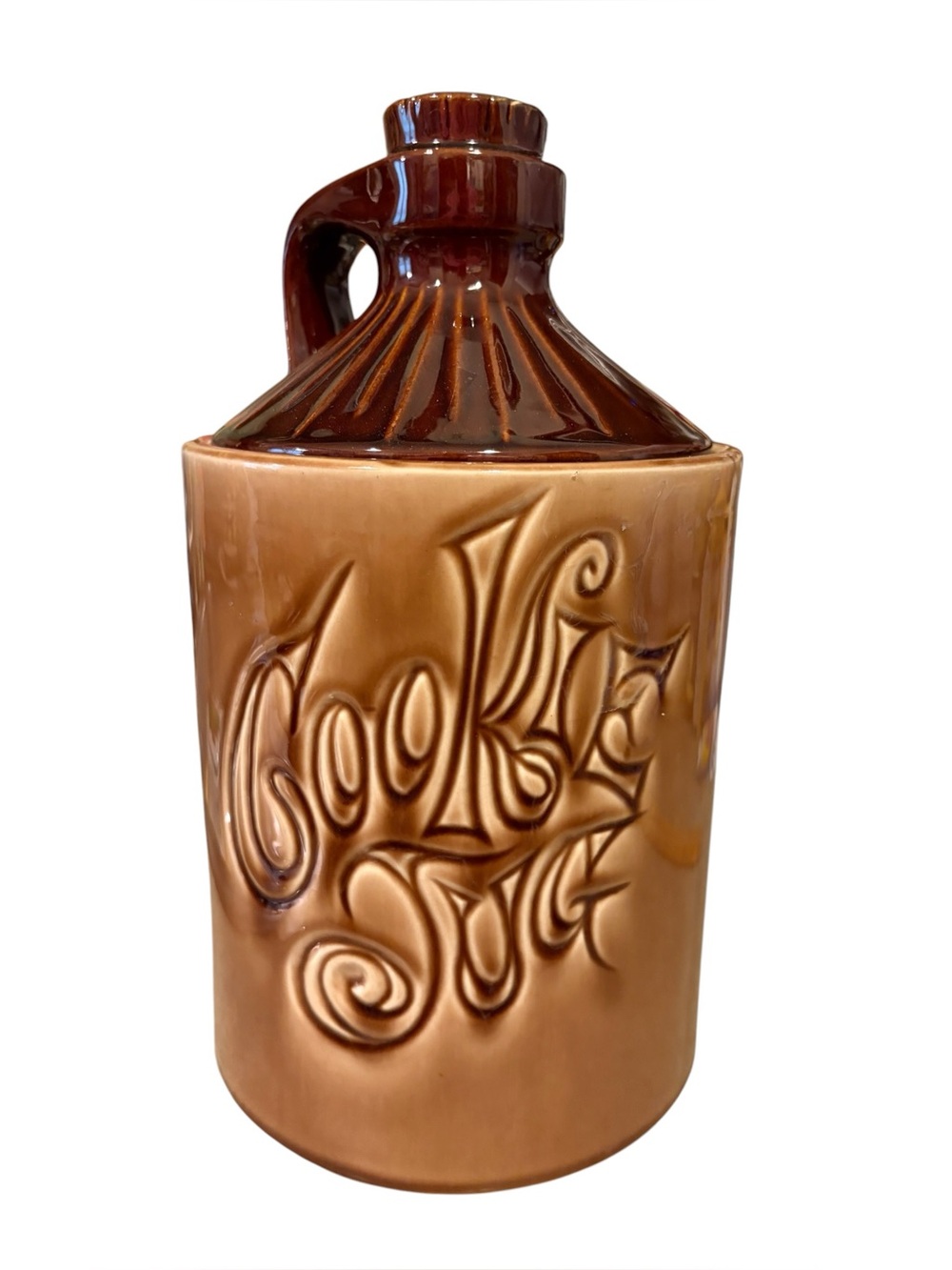 McCoy 1960’s stoneware moonshine jug cookie jar vintage